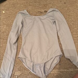 Bloch Kids Gray Long Sleeve Bodysuit